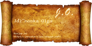 Jánoska Olga névjegykártya