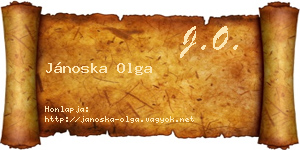 Jánoska Olga névjegykártya