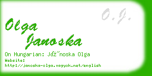 olga janoska business card